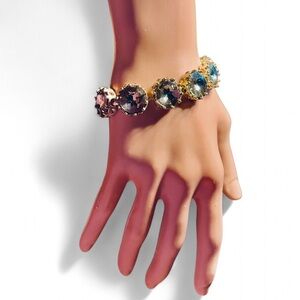 Aurora Borealis/Color Change Chunky Tennis Bracelet, y2k VTG BN